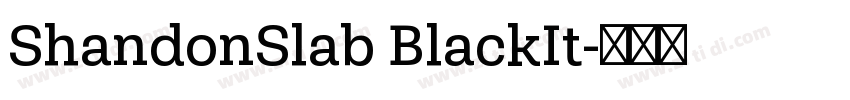 ShandonSlab BlackIt字体转换